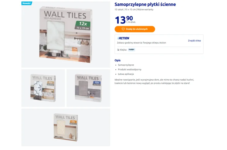 Zdjęcie Te płytki z Action za 13 zł błyskawicznie podkręcą styl w nudnej kuchni lub łazience! Szybka metamorfoza bez bałaganu #1