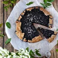 Rustykalna tarta orkiszowa z jagodami