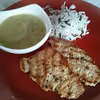 Grillowany schab z sosem z cukinii