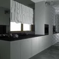 Projekt wnętrza nowoczesnej, nieco designerskiej czarno-białej kuchni