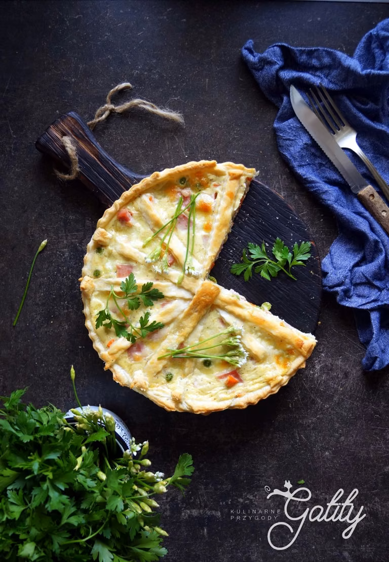 Tarta z groszkiem i marchewką