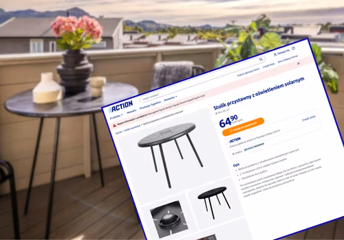 Ten solarny stolik z Action za 64 zł to hit na balkon i taras! Bez kabli i prądu, a zrobi boską oazę relaksu z klimatycznym światłem