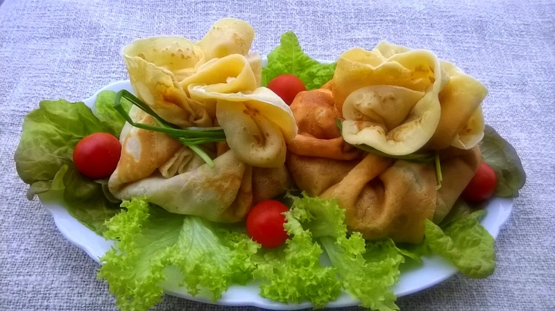 Sakiewki z pieczarkami