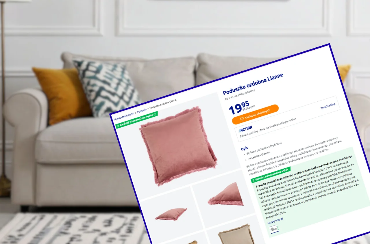 Te poduszki z Action za 19 zł odmienią starą nudną kanapę! Łatwe czyszczenie, a aksamit i frędzle robią wrażenie wow