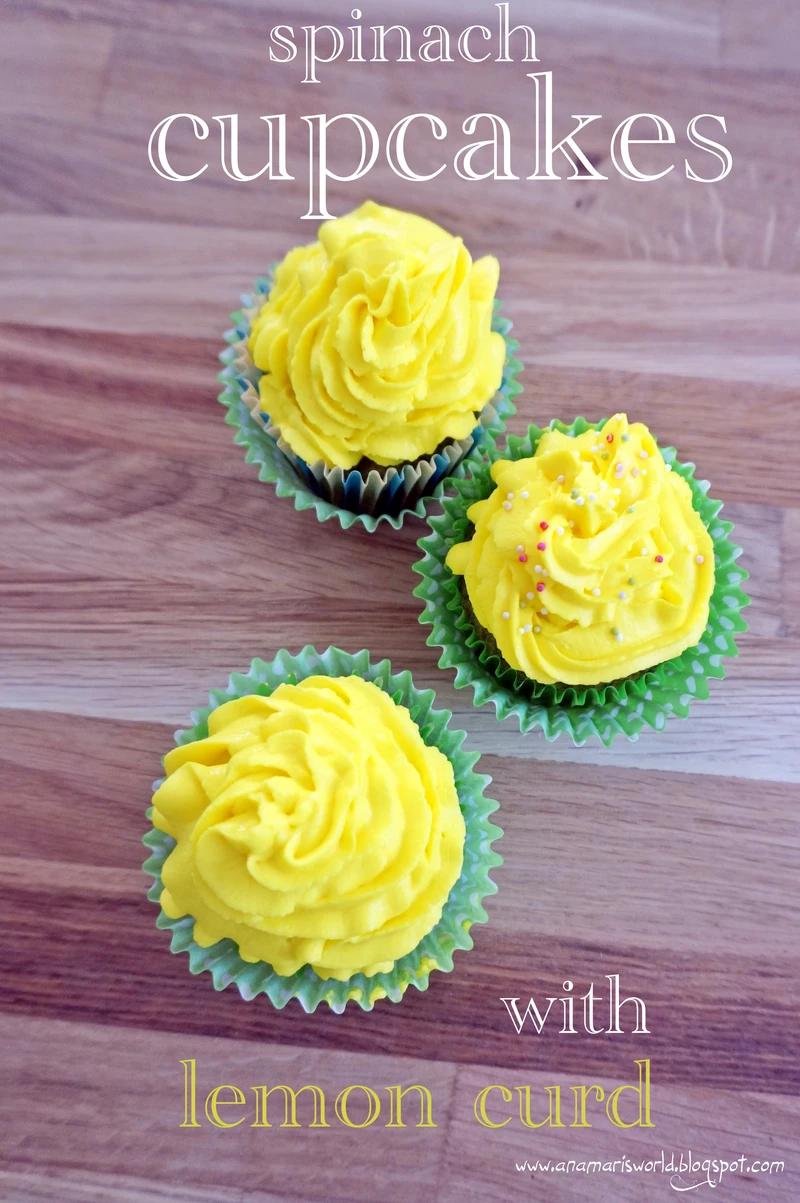 Muffiny szpinakowe z kremem cytrynowym