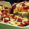 Pudding chlebowy z malinami
