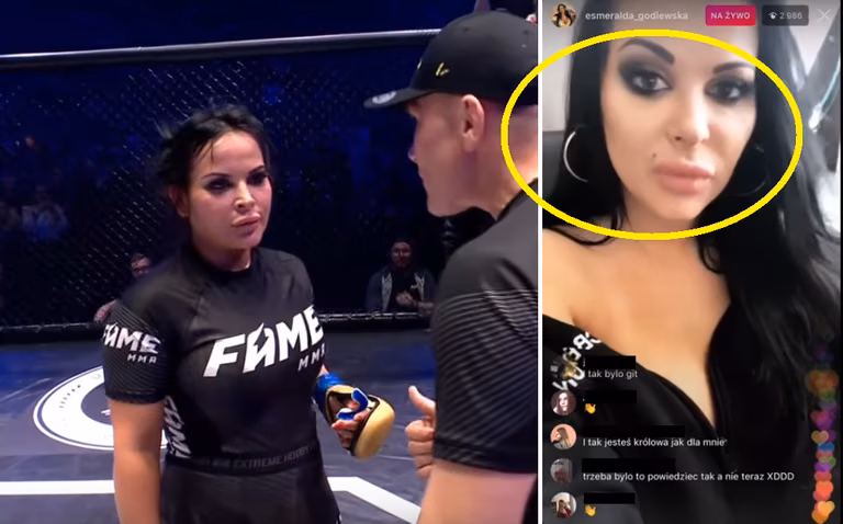 Pijana Godlewska komentuje swoją przegraną w Fame MMA! Winę zrzuca na sędziego