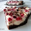 Fit sernikobrownie z malinami