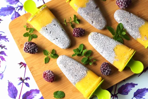 DIETETYCZNE LODY KOKOSOWE Z MANGO I CHIA