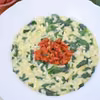 Risotto ze szpinakiem i suszonymi pomidorami