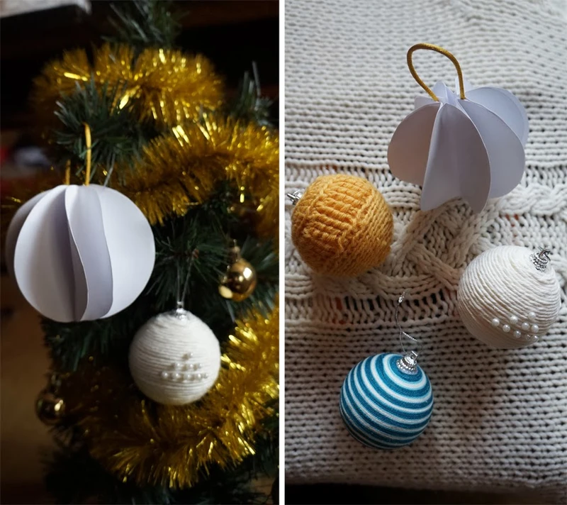 Bombki na choinkę DIY