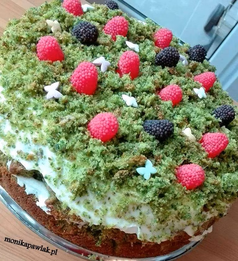 Leśny mech- ciasto szpinakowe