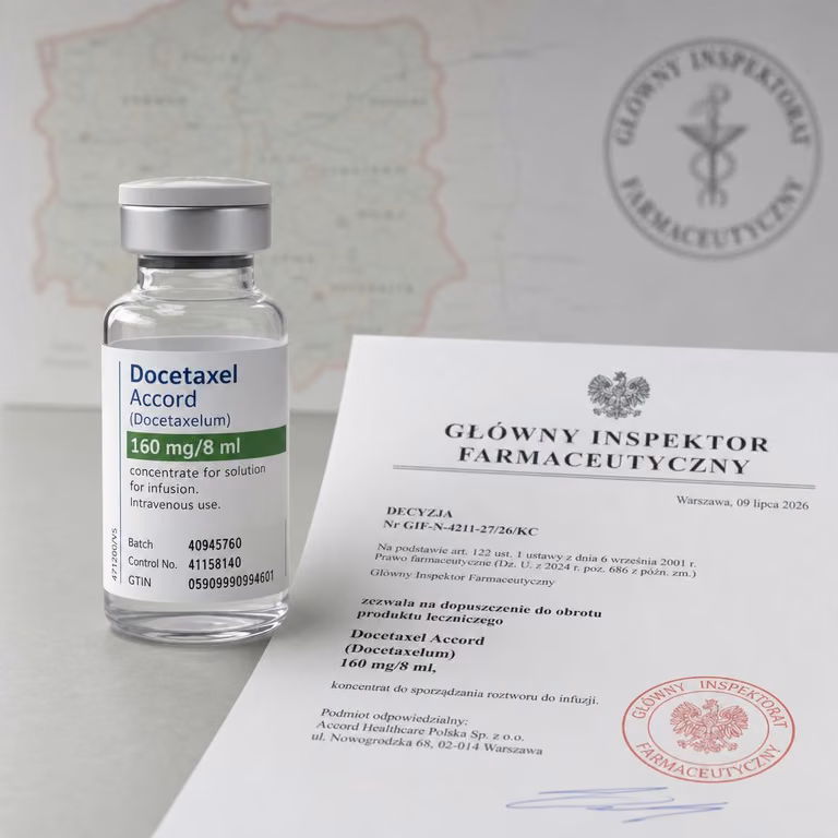 GIF wycofuje z obrotu dwie serie Docetaxel Accord. Decyzja z rygorem natychmiastowej wykonalności