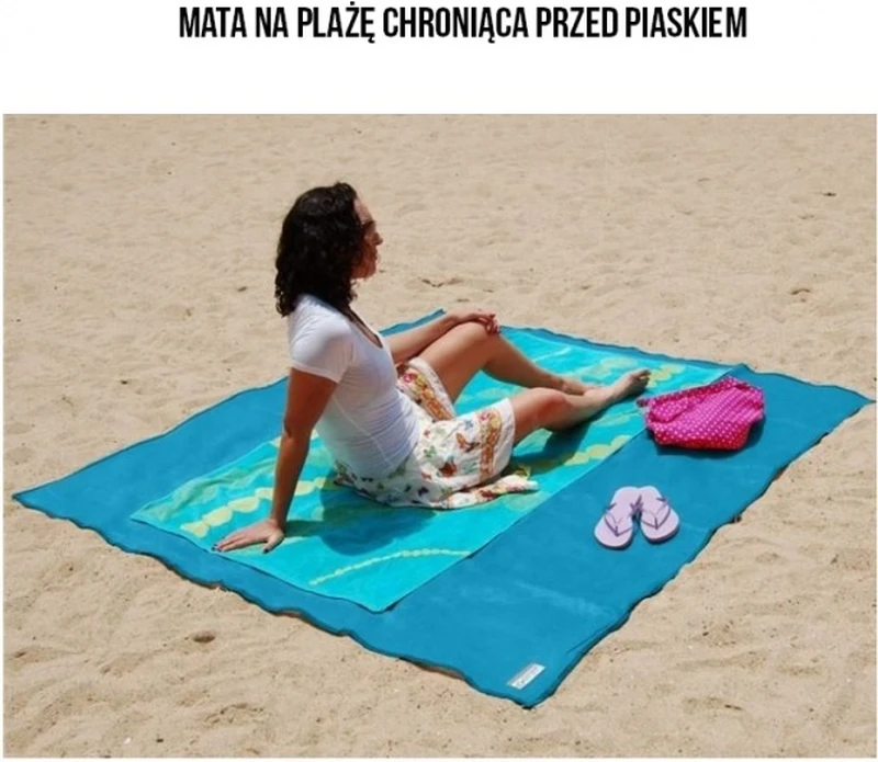 Mata na plażę chroniąca przed piaskiem