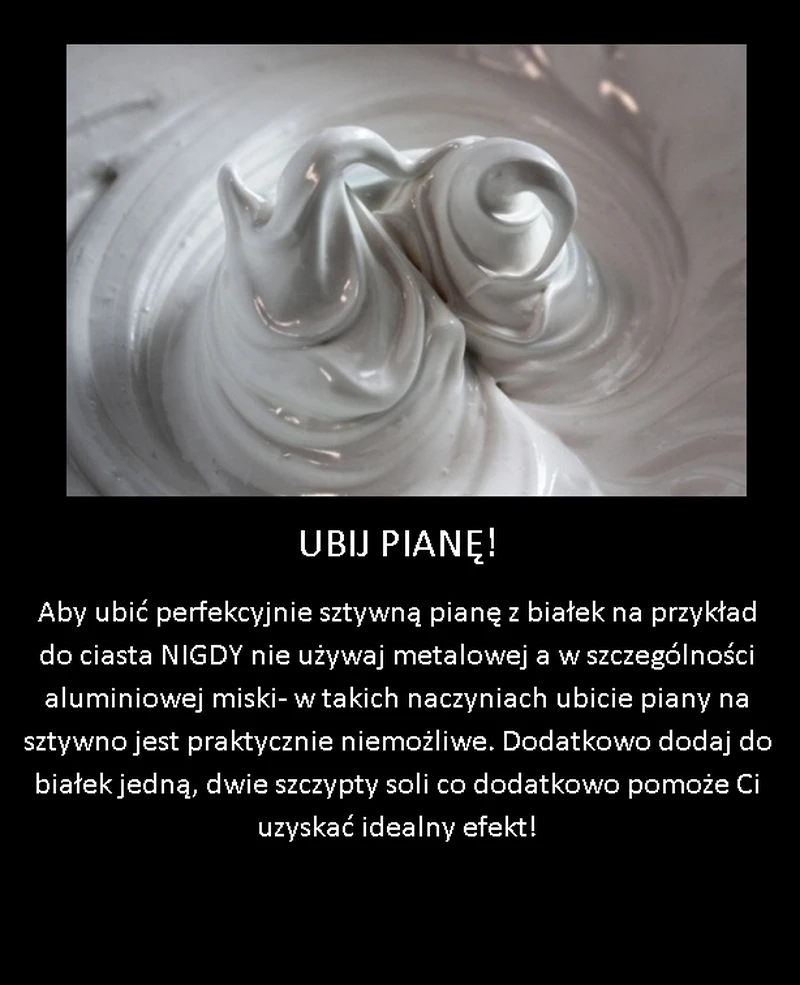 Ubij perfekcyjną pianę z białek