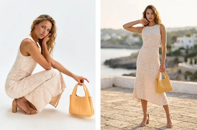 Zdjęcie Ta sukienka z Sinsay za 59 zł to pewniak na Komunię i Chrzciny! Strukturalny kwiatowy wzór i kolor dodają szyku #2