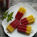 Lody truskawkowo-pomarańczowe na patyku