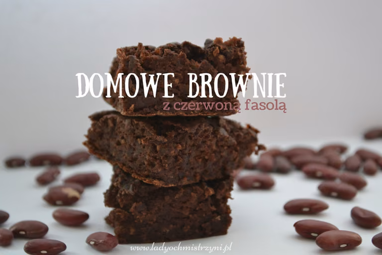 Domowe brownie z czerwoną fasolą