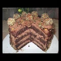 Tort ekstremalnie orzechowy a'la ferrero rocher-drip cake