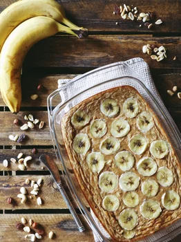 Pieczona owsianka z bananem
