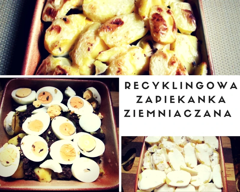 Recyklingowa zapiekanka ziemniaczana z grzybami - poświąteczna
