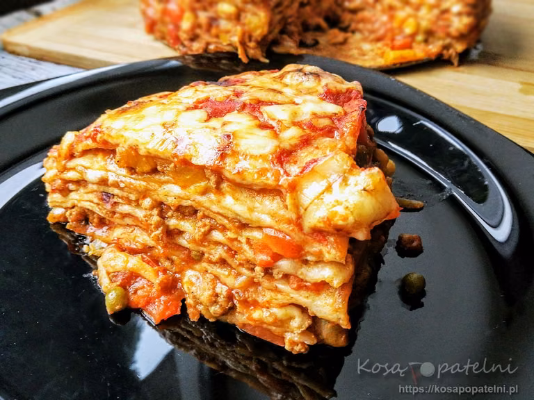 Lasagne z tortilli w stylu meksykańskim