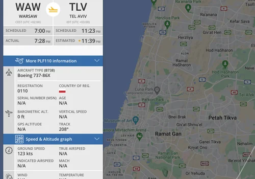 Ewakuacja Polaków z Izraela: Rządowy samolot ląduje w Ben Gurion