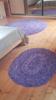komplet dywanów ze szmatek do sypialni