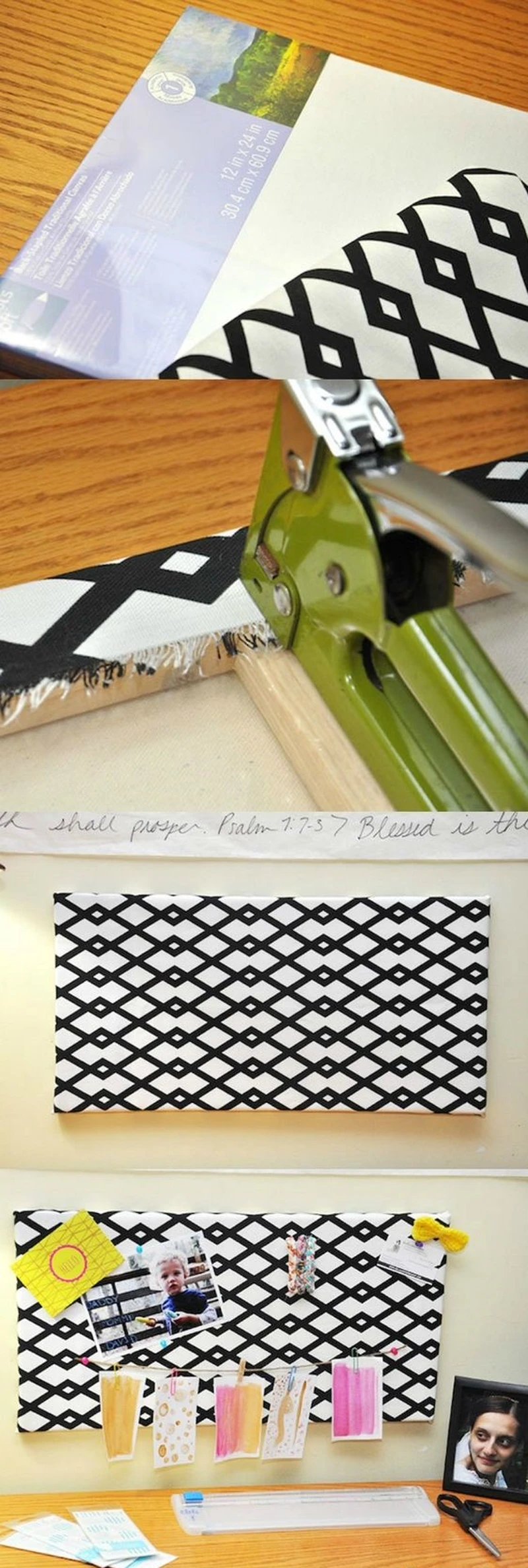 DIY- tablica z płótna
