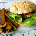Fitburger z frytkami z cukinii