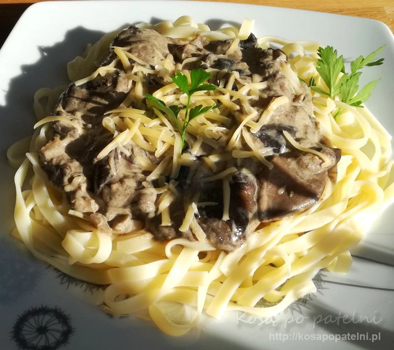 Tagliatelle z grzybami