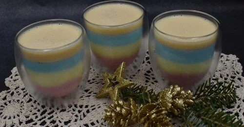 Tęczowe mini serniczki