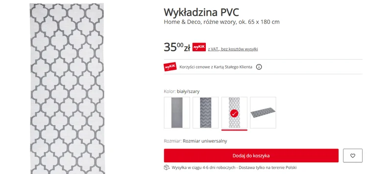 Zdjęcie Ta wykładzina z KiK za 35 zł robi furorę w mieszkaniach i balkonach! Praktyczna, modna, a czyszczenie to pikuś #1