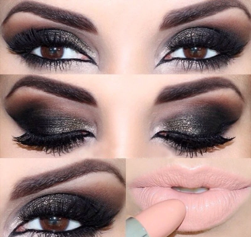 Wieczorowy makeup, bardzo odważny