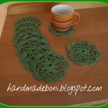 Zielone szydełkowe podkładki pod kubki . Zrób razem ze mną:-)