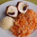 Roladki z camembertem i żurawiną