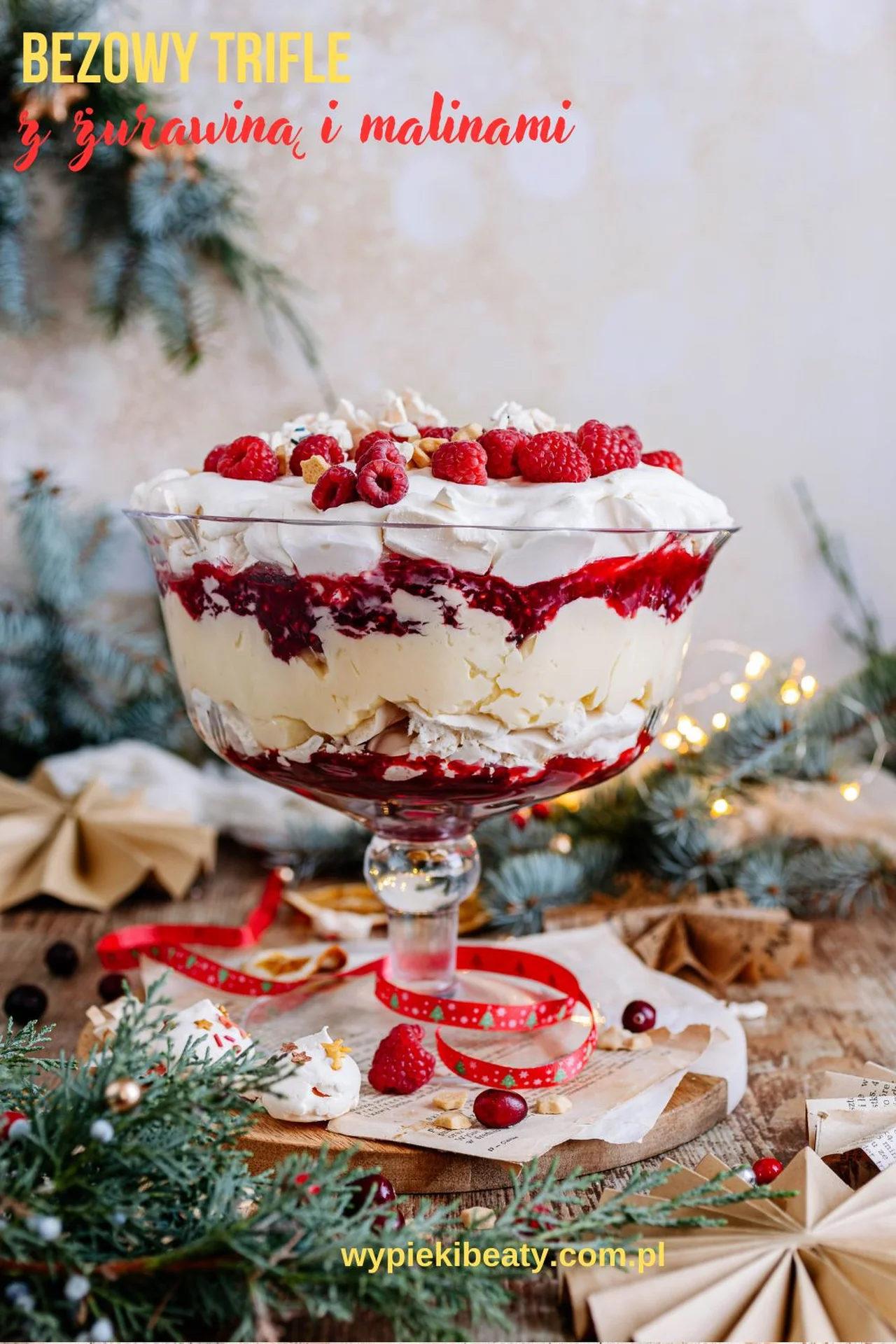 Bezowy deser trifle