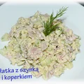 Sałatka z makaronem ryżowym i koperkiem