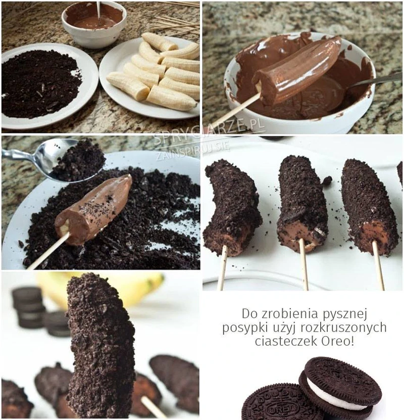 banany w czekoladzie - deser