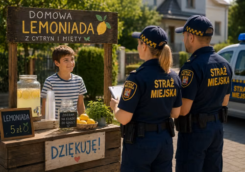 Straż interweniowała na stoisku z lemoniadą! Czy dziecko mogło ją legalnie sprzedawać?