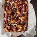 placek orzechowy z owocami (bez cukru i mąki)