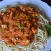 Sycące spaghetti z kurczakiem