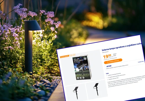 Ta lampa LED z Action za 19,99 zł to świetna opcja do ogrodu! Baz kabli i rachunków, odporna na każdą pogodę, a czujnik ruchu robi robotę