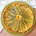 Quiche z fasolką szparagową w sosie śmietanowo-szafranowym