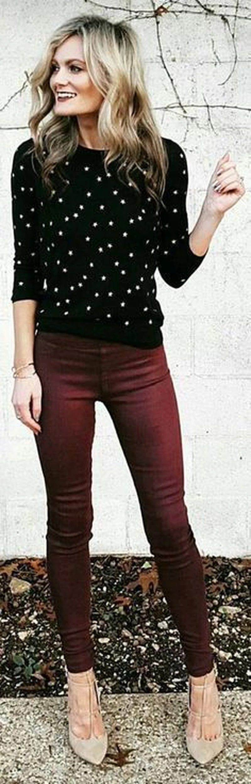 Sweter w groszki