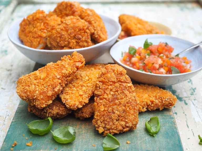 Nuggetsy panierowane w nachosach. Przepis krok po kroku.