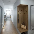 Narożna garderoba w przedpokoju