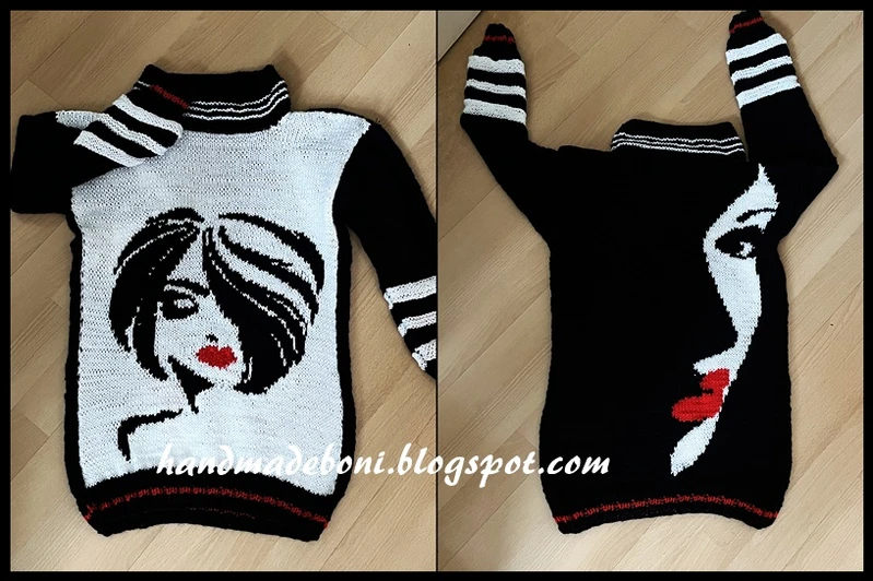 Twarzowy sweter na 150 cm wzrostu
