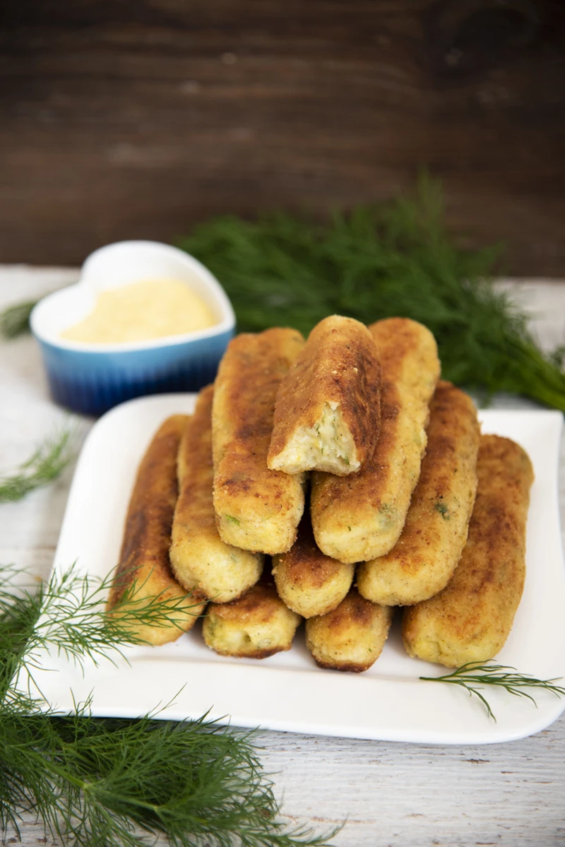 Paluszki ziemniaczane z serem i koperkiem