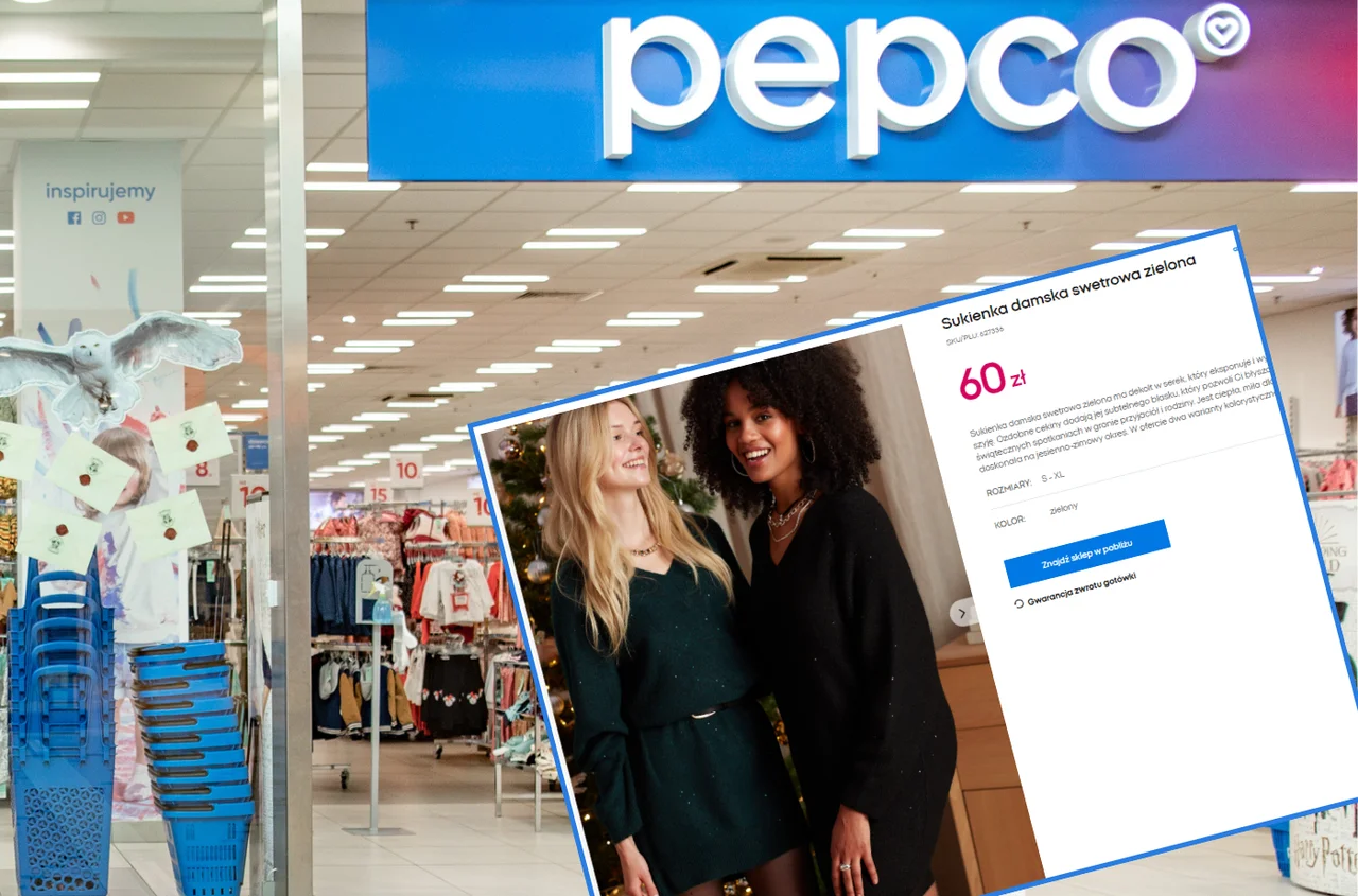 Ta sweterkowa sukienka z Pepco za 60 zł zrobi efekt wow na Święta! Modny dekolt, zero skrępowanych ruchów i błysk, ale bez tandety